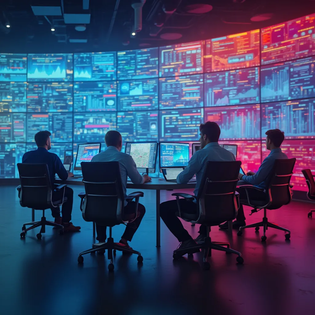 Team arbeitet am KI-Dashboard